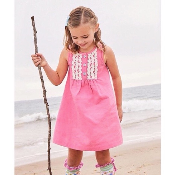 Matilda Jane Other - Matilda Jane Pink Linen Cotton Sleeveless Ruffle Bodice Tank Dress